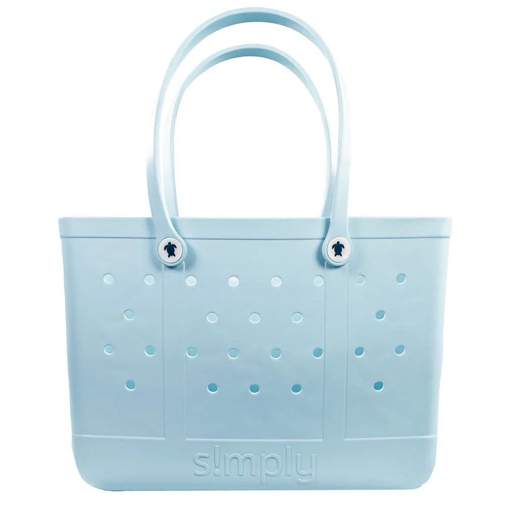 Simply Southern Large Waterproof Tote Bag Artic Blue | 0122-SIMPLYTOTE-LG-SLD-ARCTIC sold by Glik’s