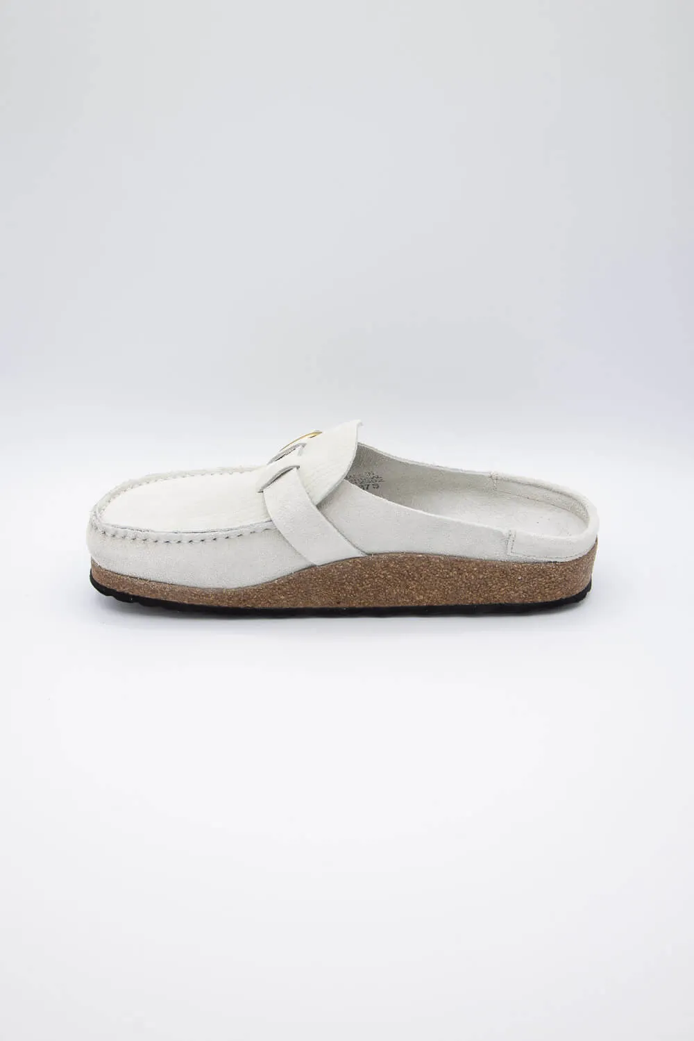 Birkenstock Buckley Corduroy Suede Mules for Women in Antique White | 1025232 sold by Glik’s product image thumbnail 4