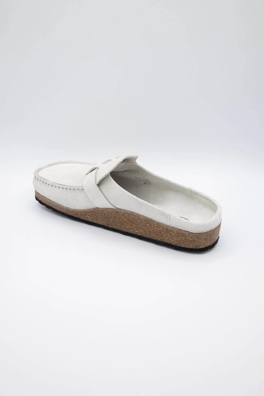 Birkenstock Buckley Corduroy Suede Mules for Women in Antique White | 1025232 sold by Glik’s product image thumbnail 3