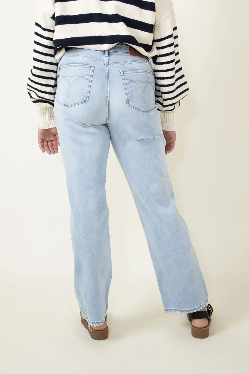 Judy Blue High Rise 90's Straight Jeans for Women | 82600REG sold by Glik’s product image thumbnail 3