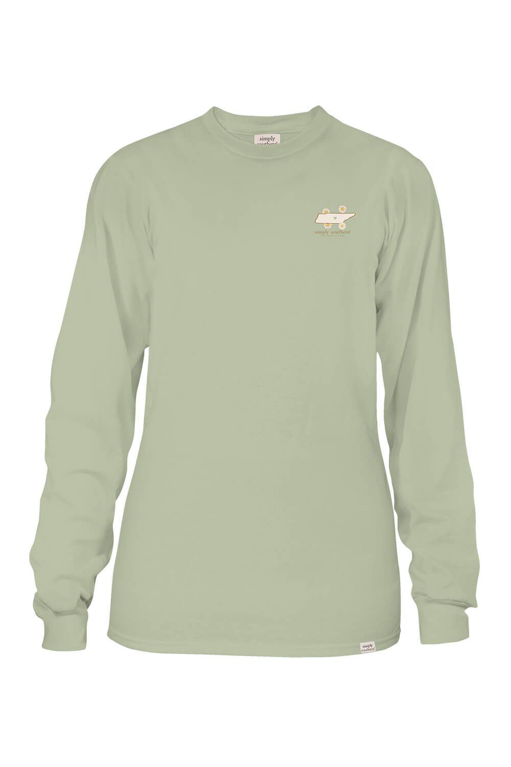 Simply Southern Plus Size Long Sleeve Tennessee T-Shirt for Women in Sage | EXT-LS-STATE-TN-SAGE sold by Glik’s product image thumbnail 2