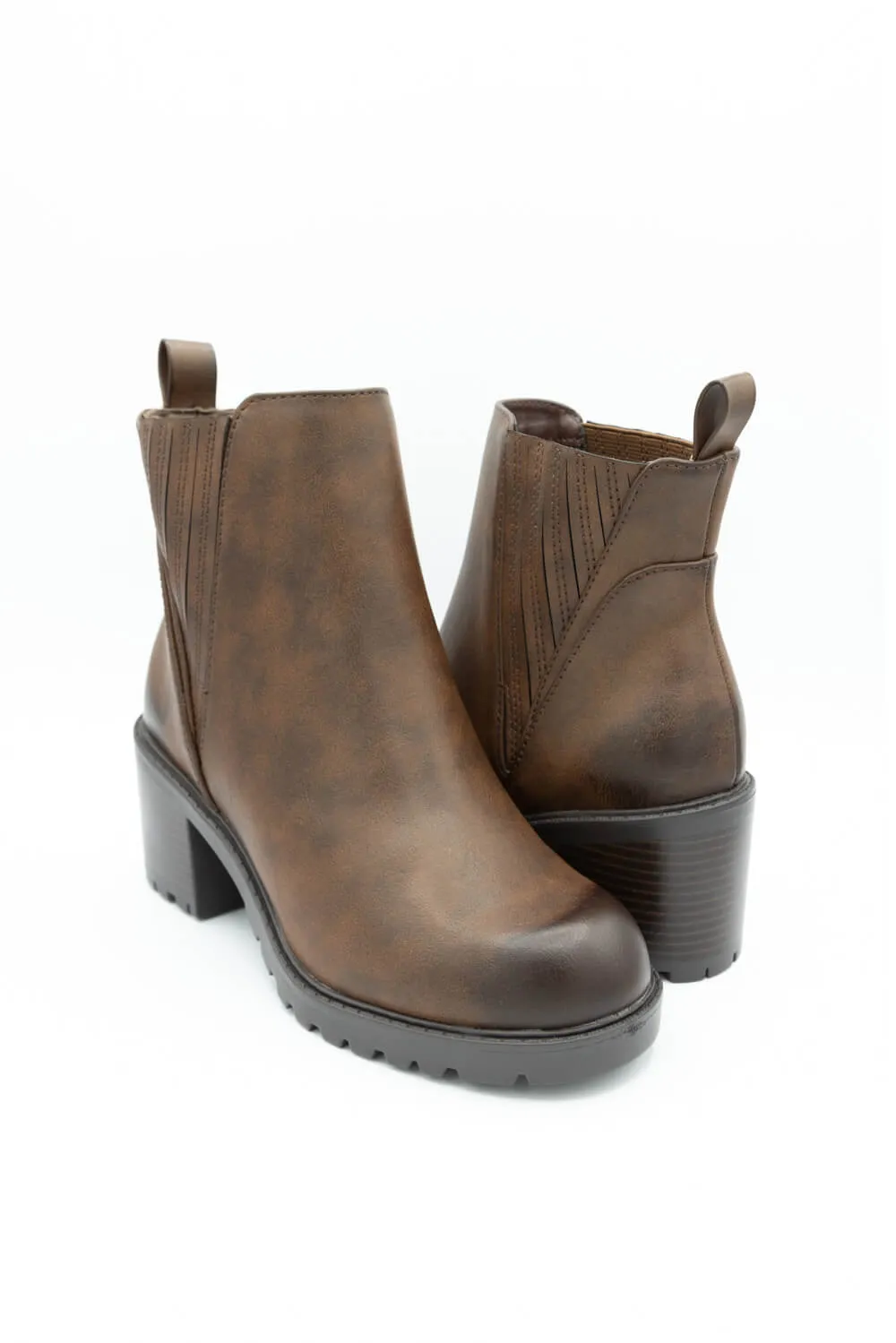 Soda Wisely Lug Booties for Women in Brown | WISELY-S BROWN sold by Glik’s product image thumbnail 2