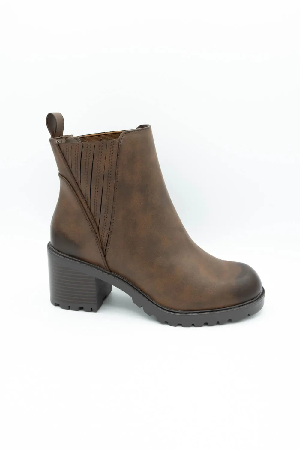 Soda Wisely Lug Booties for Women in Brown | WISELY-S BROWN sold by Glik’s product image thumbnail 3