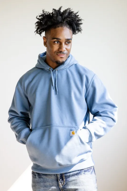 Carhartt Loose Midweight Logo Sleeve Graphic Sweatshirt for Men in Thundercloud | 100615-HG7-GREYBLUE made by Carhartt