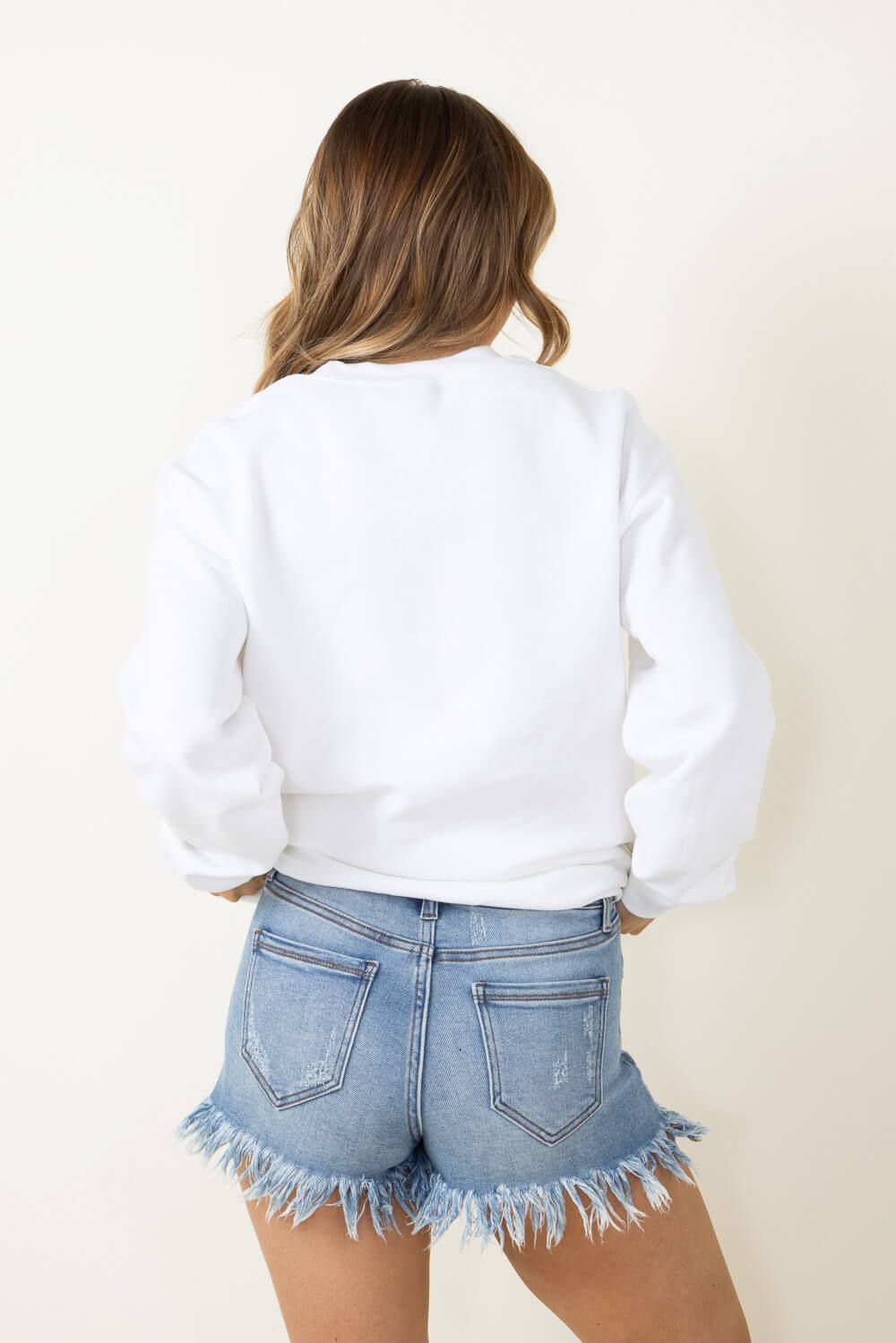 Lucky Clovers Graphic Fleece Sweatshirt for Women in White | 11250X-SS-WHITE sold by Glik’s product image thumbnail 3