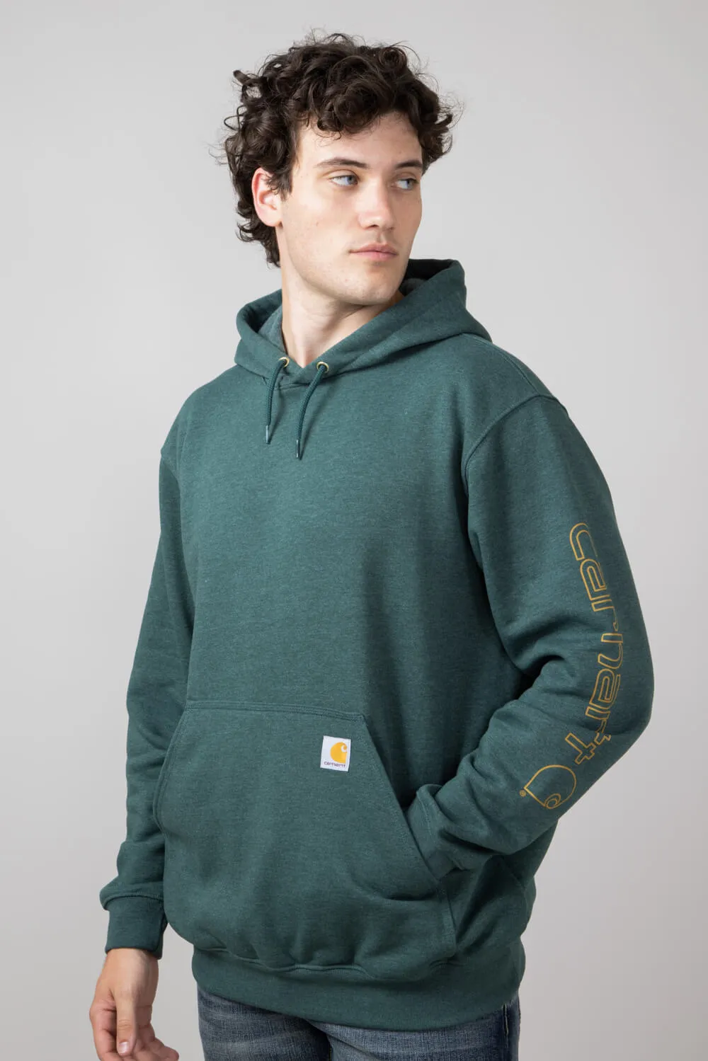 Carhartt Loose Midweight Logo Sleeve Graphic Sweatshirt for Men in Frosted Balsam Heath | K288-GIO-BALSAM sold by Glik’s product image thumbnail 2