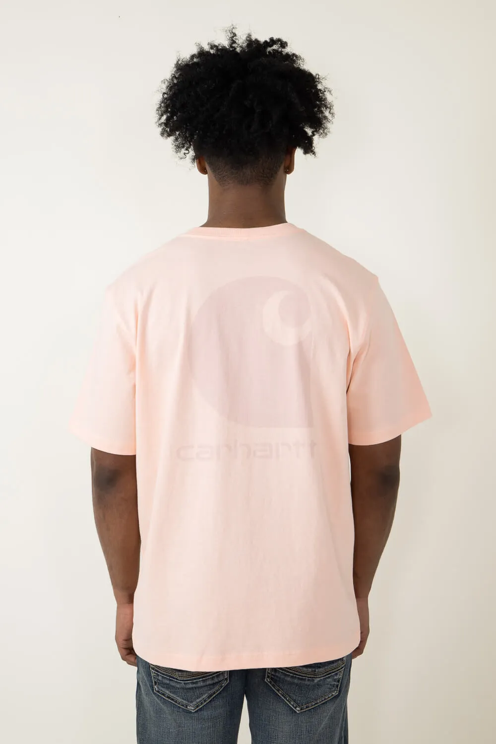 Carhartt Relaxed Fit Heavyweight Pocket C Graphic T-Shirt for Men in Peach Orange | 106149-Q74-TROPICALPEACH sold by Glik’s product image thumbnail 3