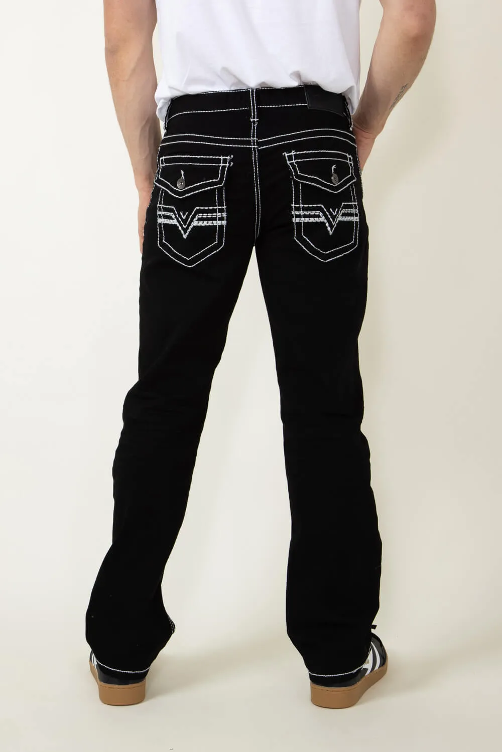 True Luck Blake Bootcut Jeans for Men in Black | TL16350002-BLACK sold by Glik’s product image thumbnail 3