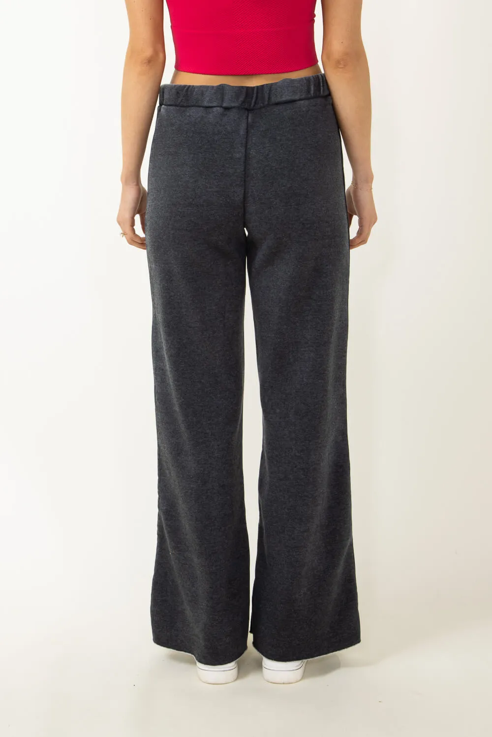 Super Soft Wide Leg Sweatpants for Women in Black | DZ24A446-BLACK sold by Glik’s product image thumbnail 2