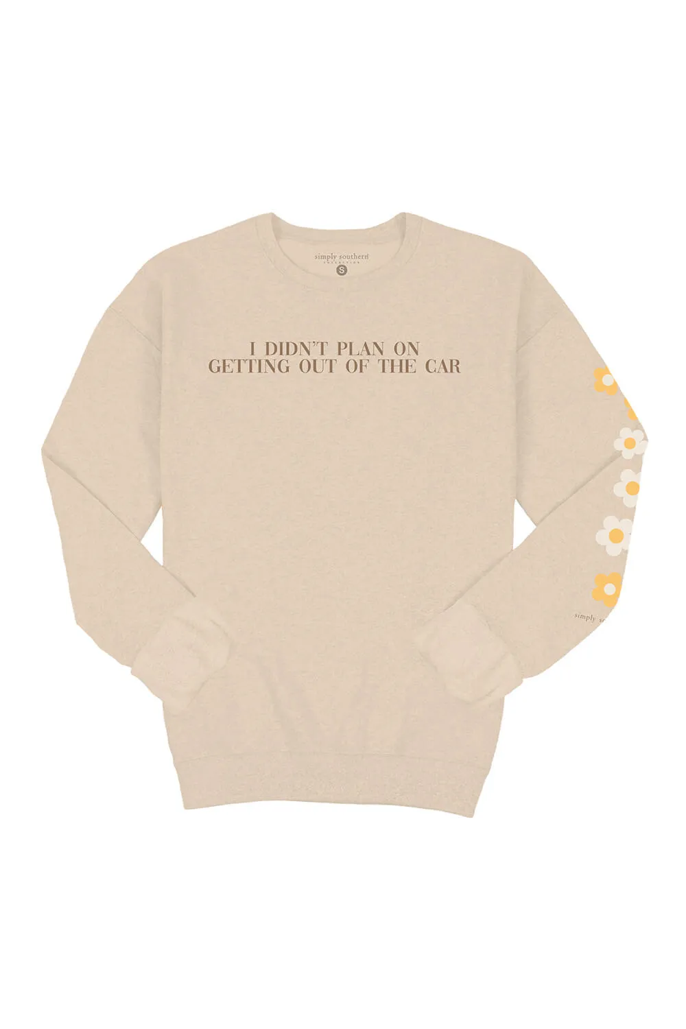 Simply Southern Plus Size Car Sweatshirt for Women in Sand | EXT-CREW-CAR-SAND sold by Glik’s