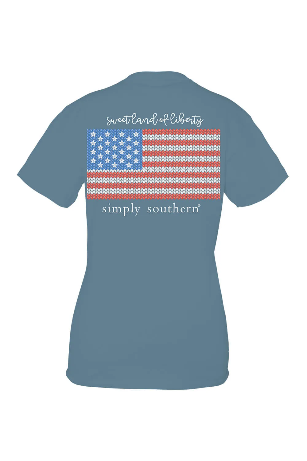 Simply Southern Knit Flag T-Shirt for Women in Blue | SS-KNITFLAG-COMET sold by Glik’s product image thumbnail 3