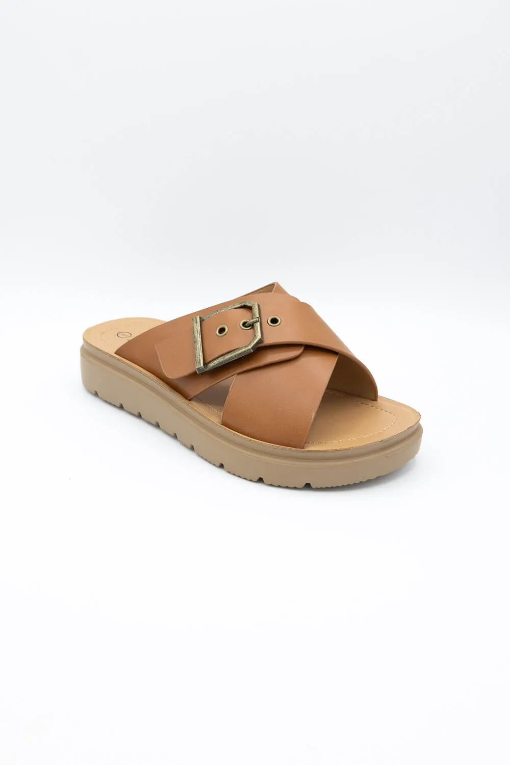 Soda Milli Buckle Sandals for Women in Light Tan | MILLI-S LT TAN sold by Glik’s