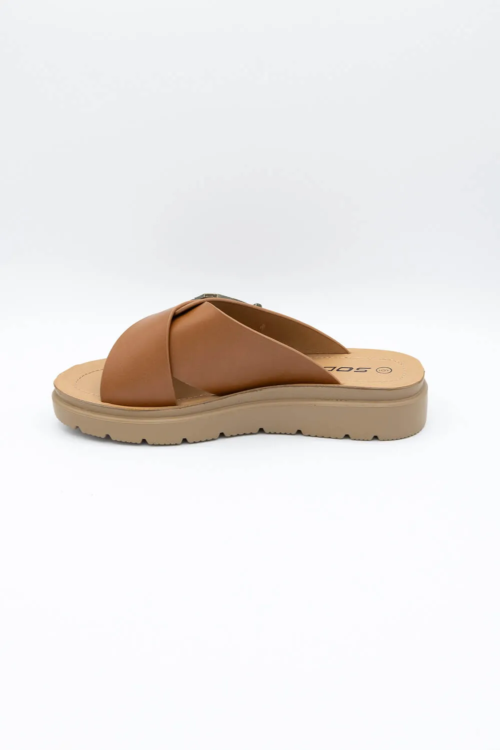 Soda Milli Buckle Sandals for Women in Light Tan | MILLI-S LT TAN sold by Glik’s product image thumbnail 4