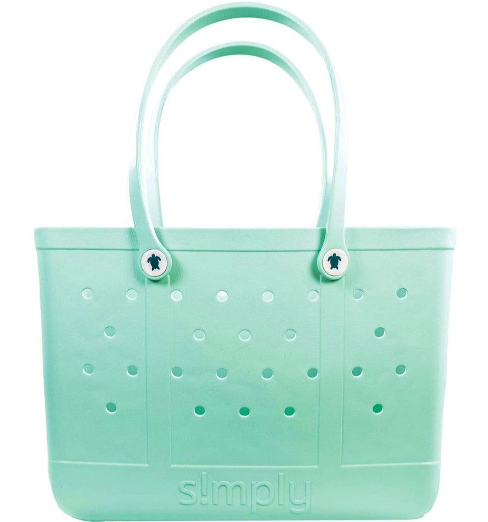 Simply Southern Large Waterproof Tote Bag in Aqua Green | PP-0122-SIMPLYTOTE-LG-SLD-AQUA sold by Glik’s