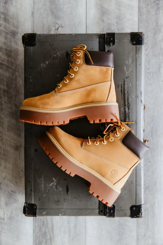 Timberland Stone Street Combat Booties for Women in Brown | TB1A5RJD231 sold by Glik’s