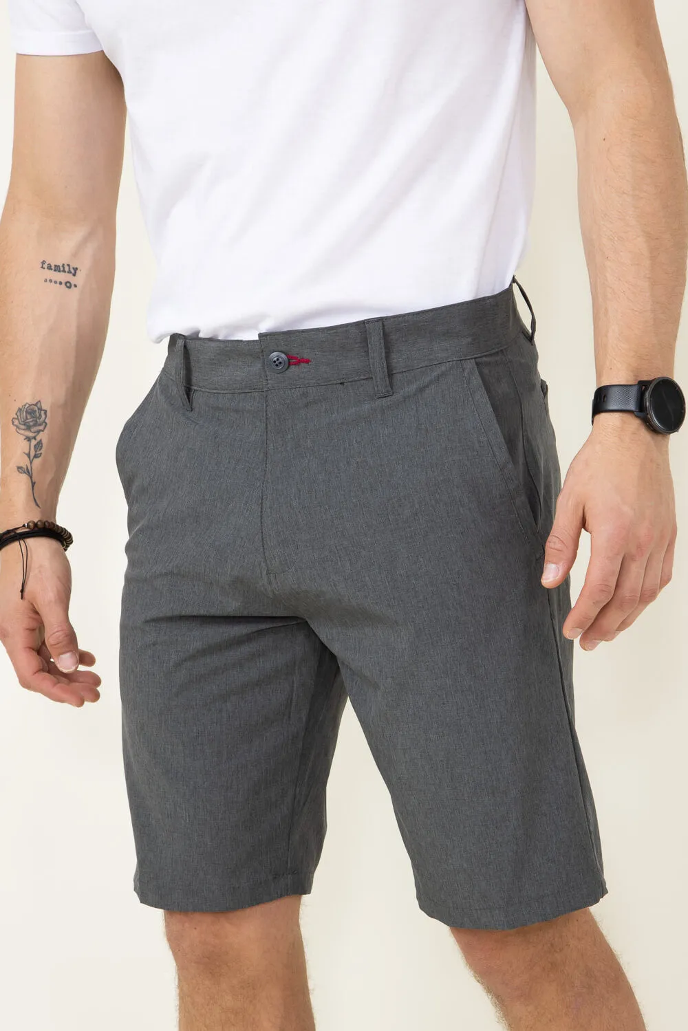 1897 Original Horizon Hybrid Shorts for Men in Grey | XM9821-GL-HCHAR sold by Glik’s