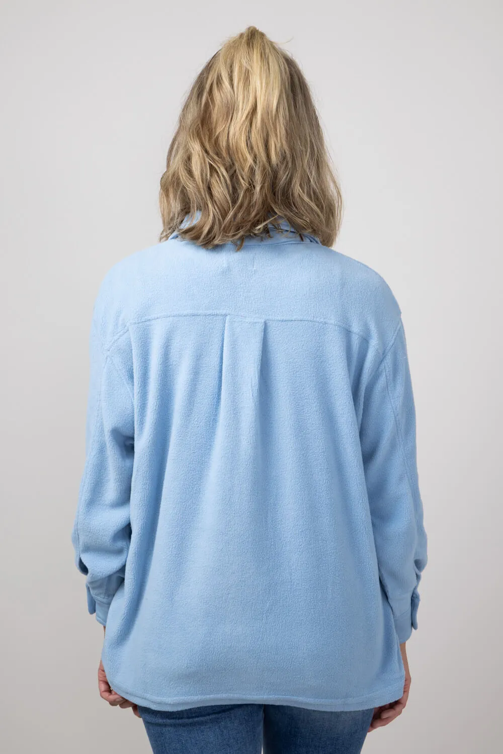 Simply Southern Solid Fleece Shacket for Women in Sky | PP-0224-SHKT-FLC-SKY sold by Glik’s product image thumbnail 2