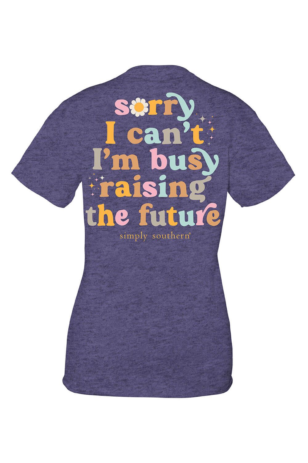 Simply Southern Plus Size Raising The Future T-Shirt for Women in Blue | EXT-SS-SORRY-DENIMHTHR sold by Glik’s