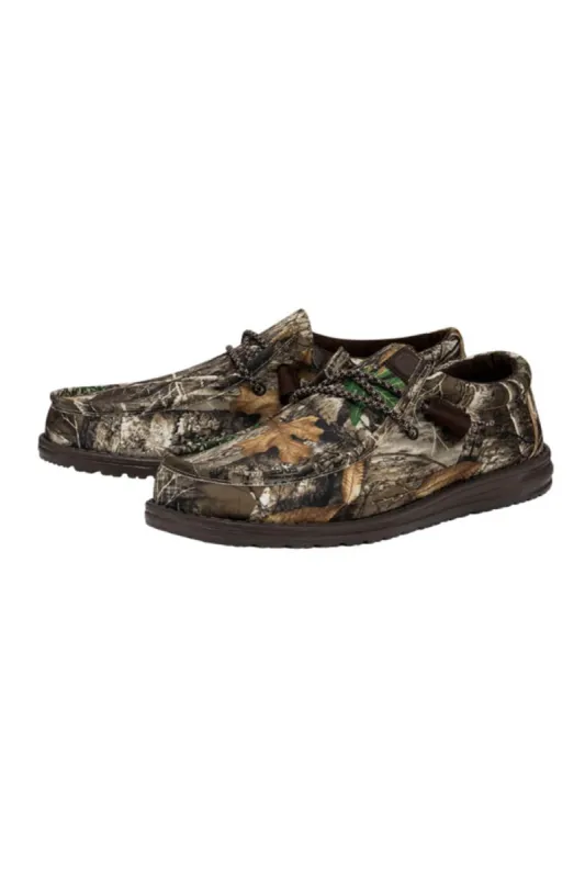 HEYDUDE Men’s Wally Real Tree Edge Shoes in Brown Tan | 41274-21S sold by Glik’s