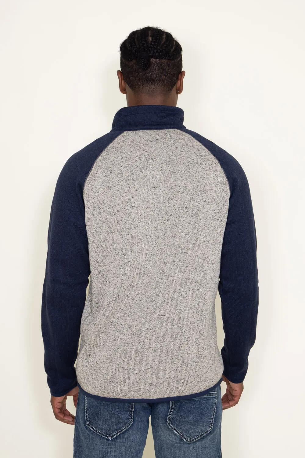 Patagonia Men’s Better Sweater Quarter Zip in Blue/Tan | 25523-ORTN sold by Glik’s product image thumbnail 3