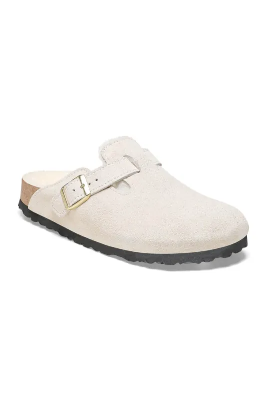 Birkenstock Boston Shearling Clogs for Women in Antique White | 1026192 sold by Glik’s