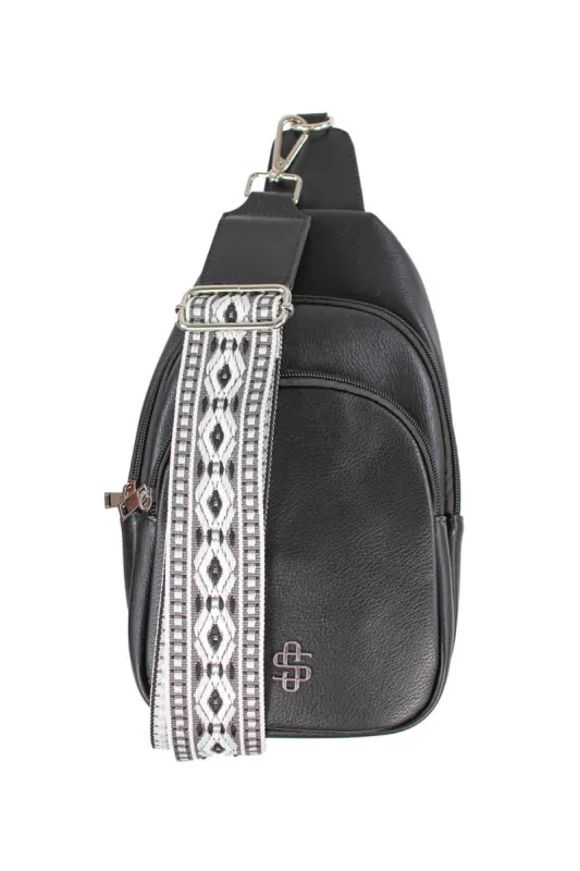Simply Southern Sling Bag in Black | 0224-BAG-LTHR-SLING-BLACK sold by Glik’s