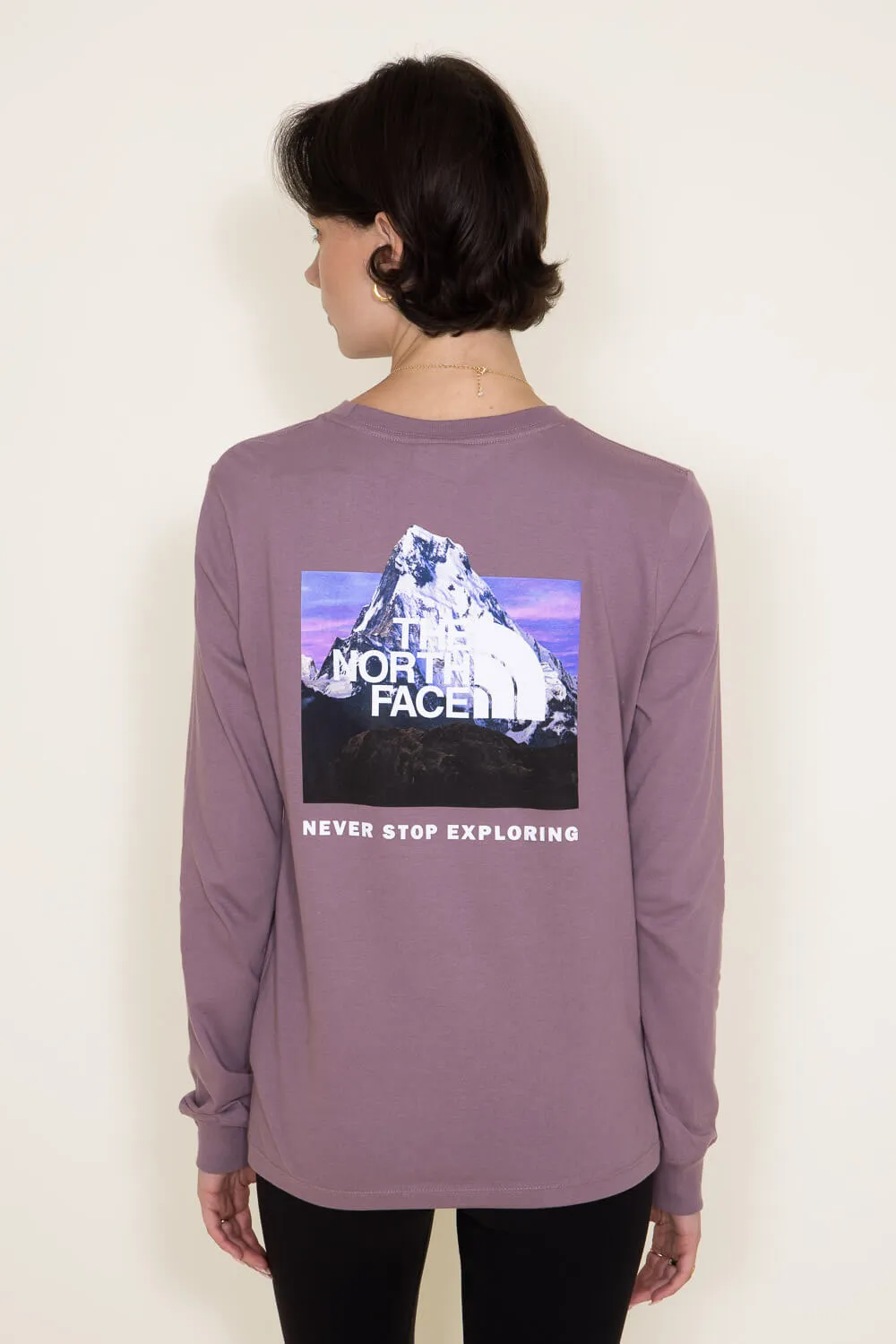 The North Face Box NSE Long Sleeve T-Shirt for Women in Purple | NF0A84GI-I0V sold by Glik’s product image thumbnail 3