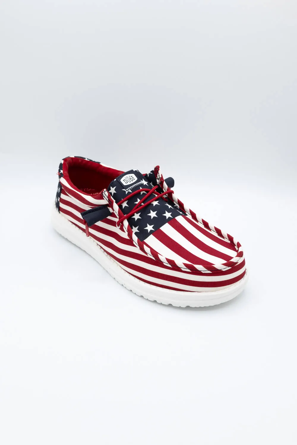 HEYDUDE Men’s Wally Americana Shoes in American Flag | 40687-9CW sold by Glik’s