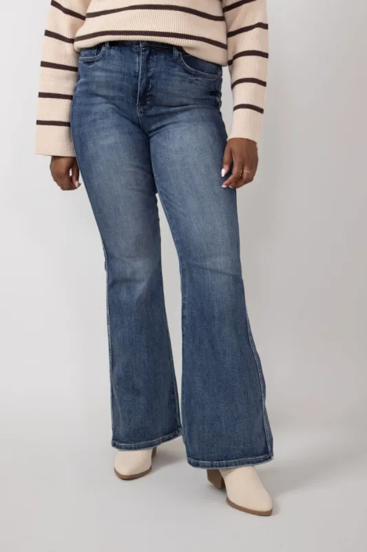 Judy Blue High Rise Contrast Flare Jeans for Women | 88855-REG sold by Glik’s