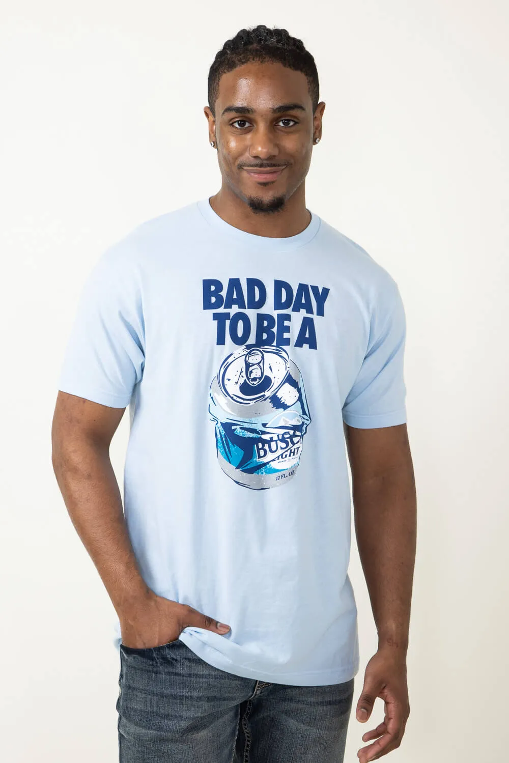 Brew City Busch Light Bad Day T-Shirt for Men in Blue | 16359-901C sold by Glik’s