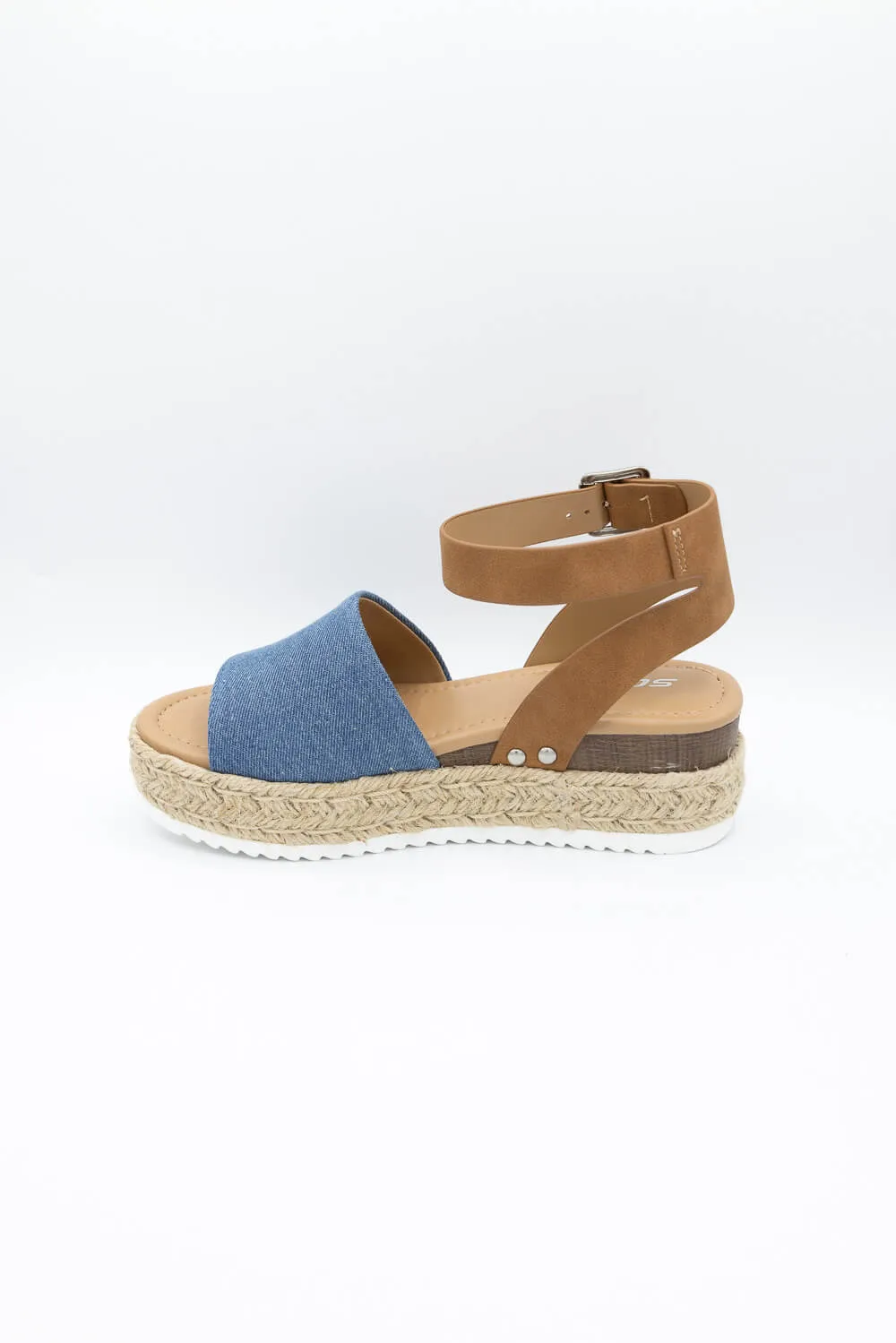 Soda Topic Platform Sandals for Women in Denim Blue | TOPIC-S DENIM sold by Glik’s product image thumbnail 4