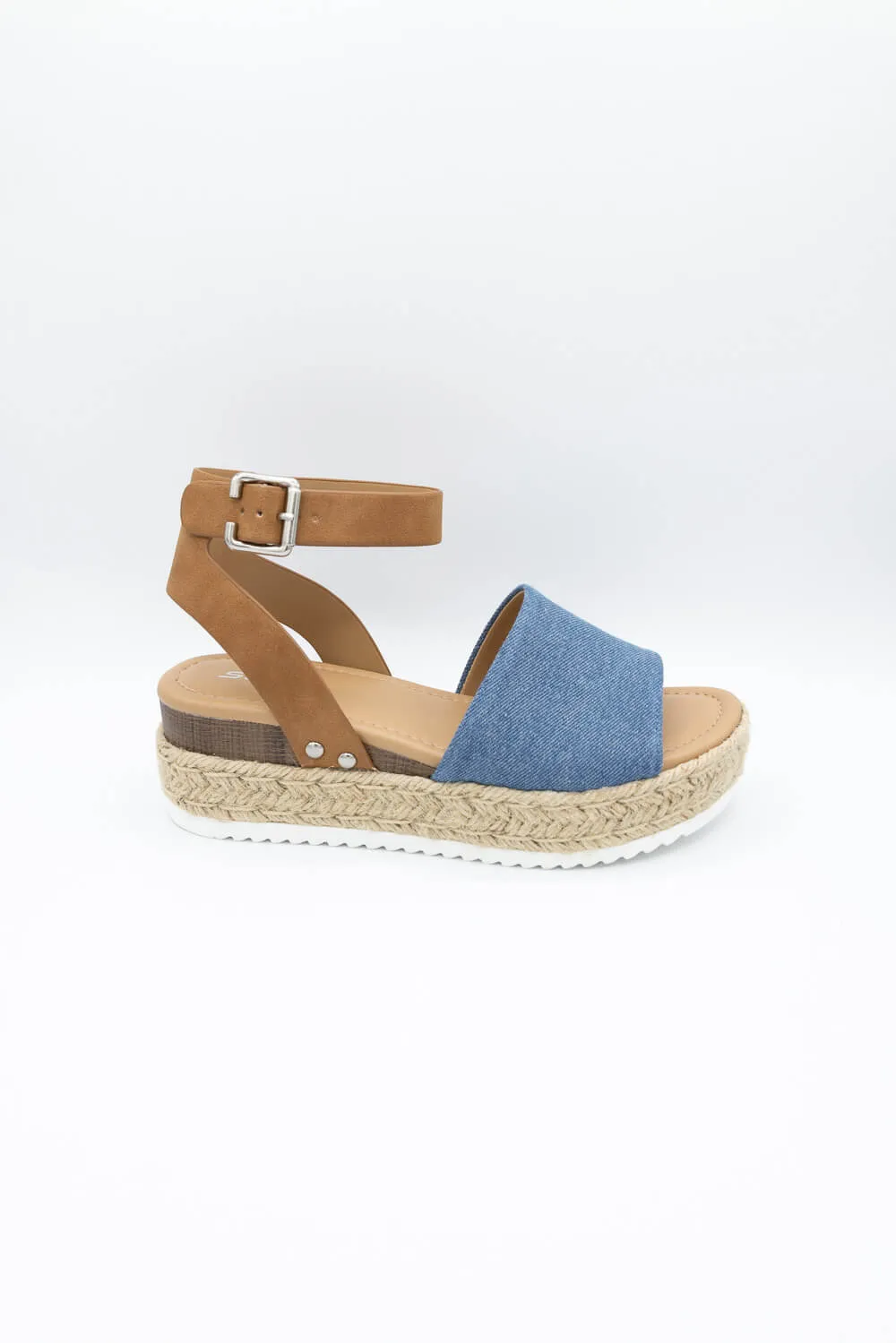 Soda Topic Platform Sandals for Women in Denim Blue | TOPIC-S DENIM sold by Glik’s product image thumbnail 2