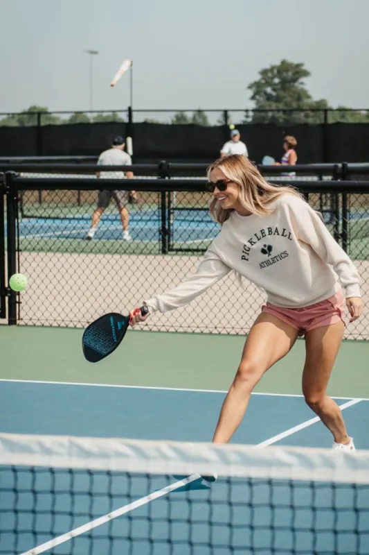 1897 Active Pickleball Sweatshirt for Women in Cream | GT076-PICKLEBALL-CRM made by Glik’s