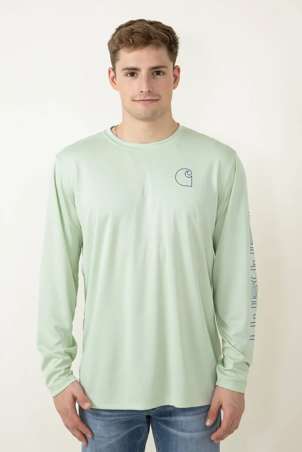 Carhartt Long Sleeve Force Sun Defender Graphic T-Shirt for Men in Green | 106164-GF3-TENDERGREENS sold by Glik’s product image thumbnail 5