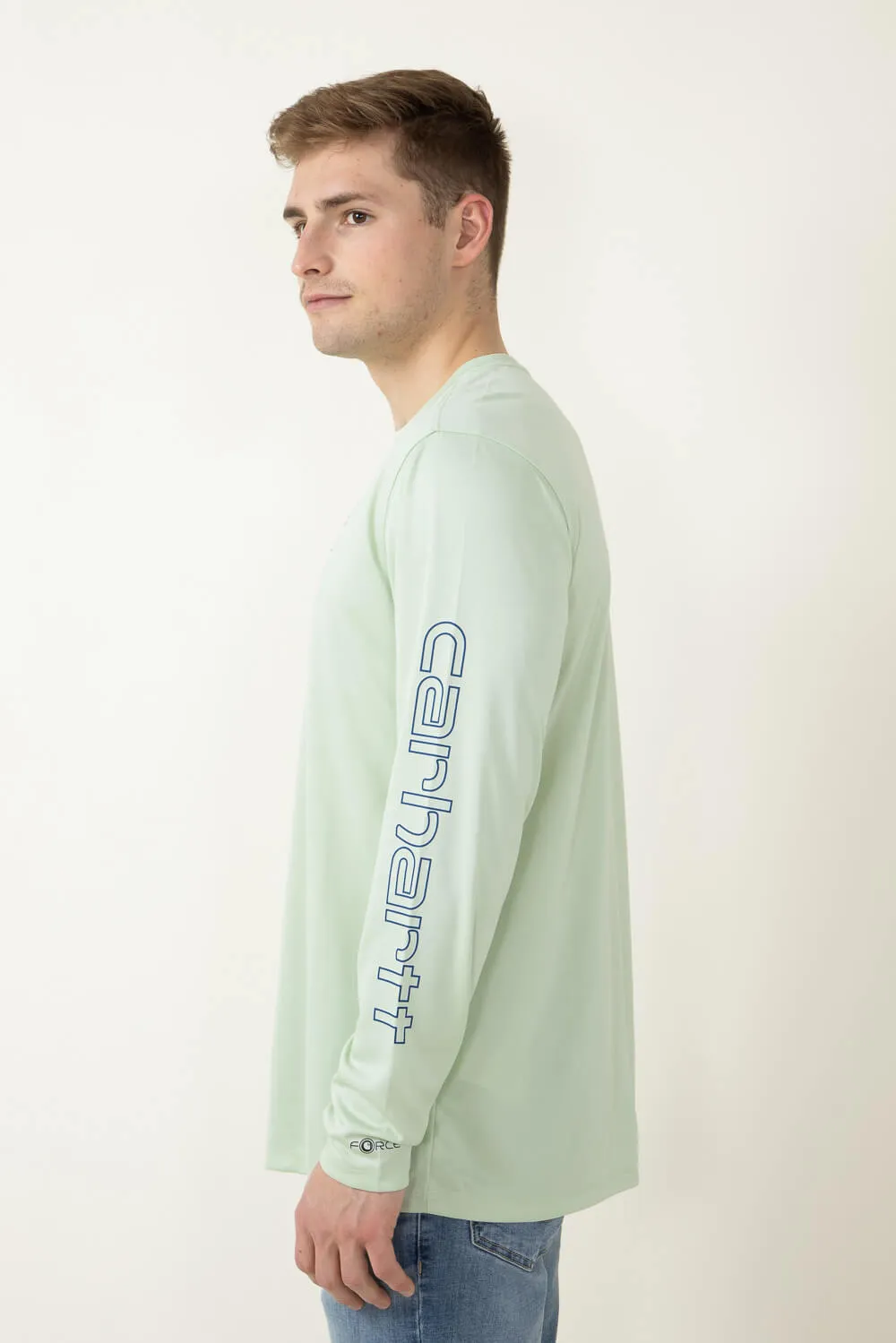 Carhartt Long Sleeve Force Sun Defender Graphic T-Shirt for Men in Green | 106164-GF3-TENDERGREENS sold by Glik’s product image thumbnail 3