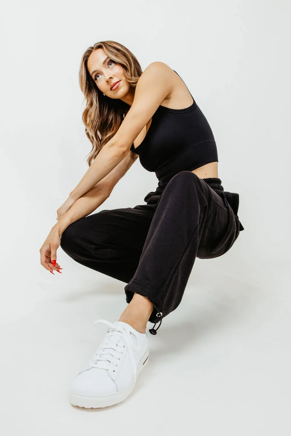 NikiBiki Chevron Ribbed Seamless Brami for Women in Black | NS7801-BLACK sold by Glik’s product image thumbnail 2