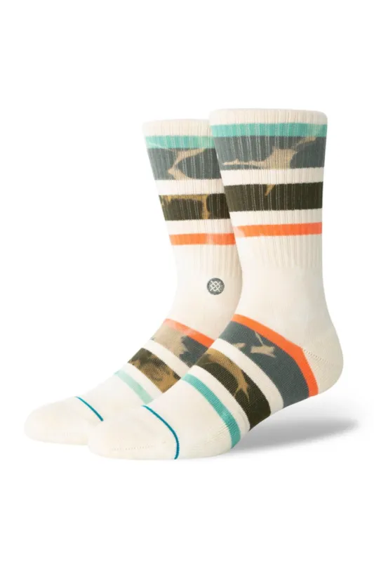 Stance Brong Crew Socks for Men in Vintage White | M556C20BRO-VWH sold by Glik’s