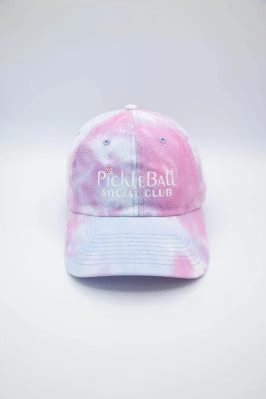 American Needle Ballpark Tie Dye Pickleball Social Club Hat in Blue/Pink | AN2202A-PBALL-COCA sold by Glik’s