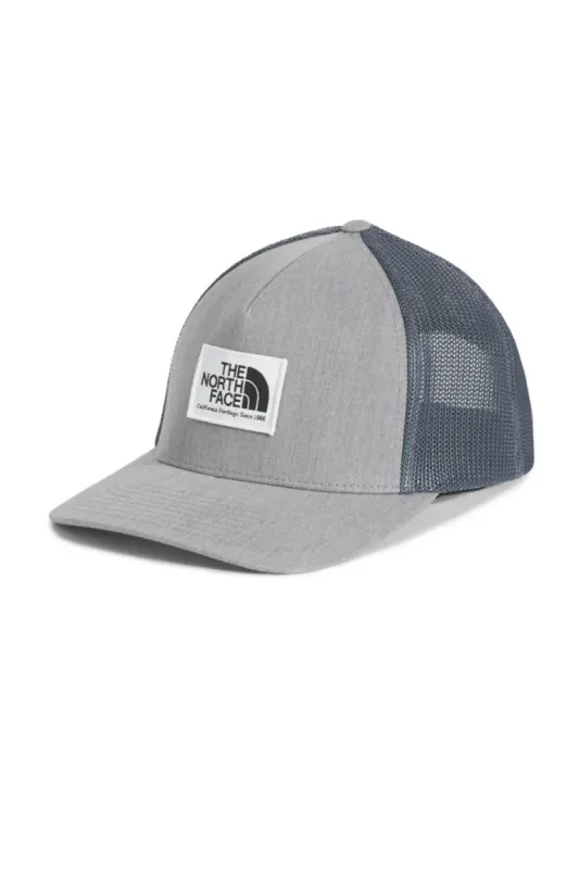 The North Face Keep It Patched Structured Trucker Hat in Grey | NF0A3FKD-GAZ-GREYHEATHER sold by Glik’s