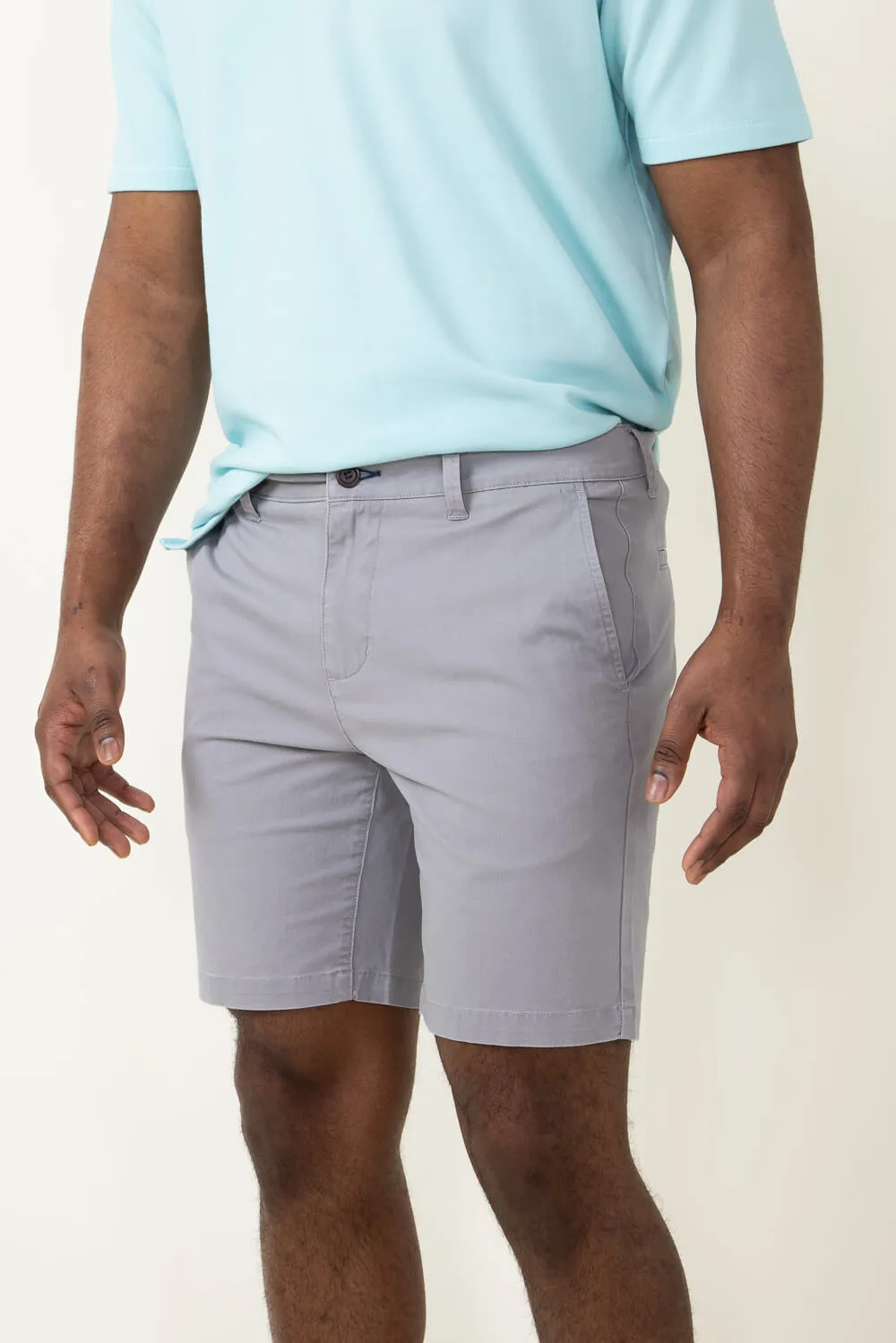1897 Original 8" Wash Twill Shorts for Men in Light Grey | 4GLX1222-LT GREY sold by Glik’s product image thumbnail 4