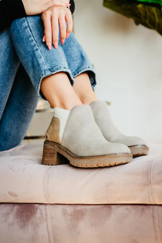 B52 by Bullboxer Ankle Lug Booties for Women in Grey Puddy | 275509F6S-PUDDY sold by Glik’s