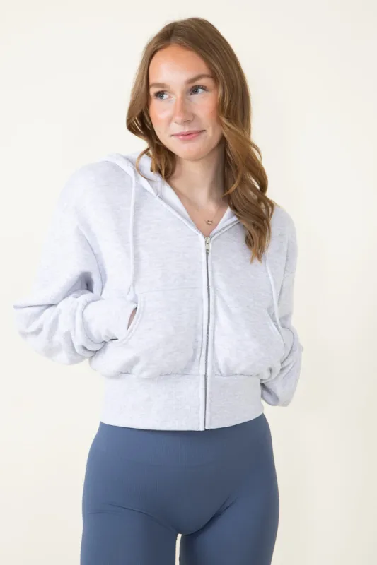 1897 Active Full Zip Fleece Hoodie for Women in Ice Grey | JK227-ICEGREY sold by Glik’s