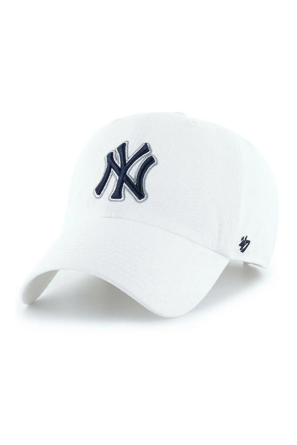 47 New York Yankees Clean Up Hat in White/Navy | B-RGW17GWS-WHB sold by Glik’s