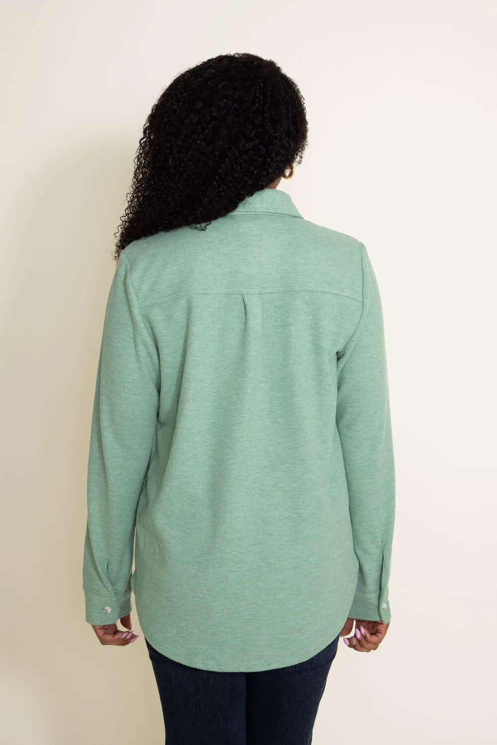 Thread & Supply Lewis Button Up Shirt for Women in Green | T1084PUGK-SEA GREEN sold by Glik’s product image thumbnail 3