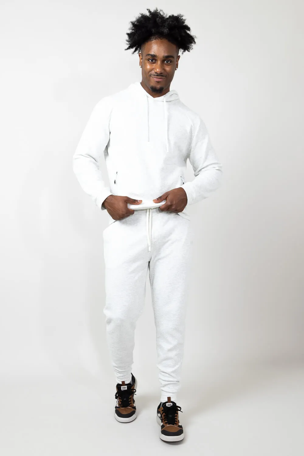 1897 Active Diamond Stretch Joggers for Men in Oatmeal | MP922-OATMEAL sold by Glik’s product image thumbnail 3