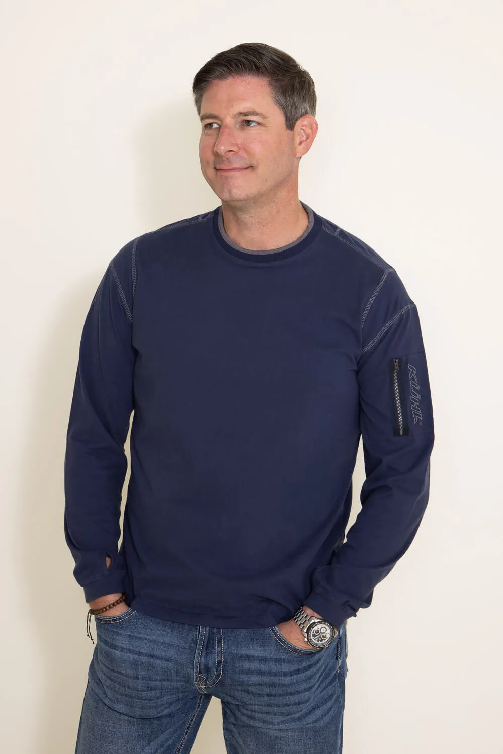 Kuhl Kommando Crew Shirt for Men in Mutiny Blue | 7499-MBL sold by Glik’s product image thumbnail 5