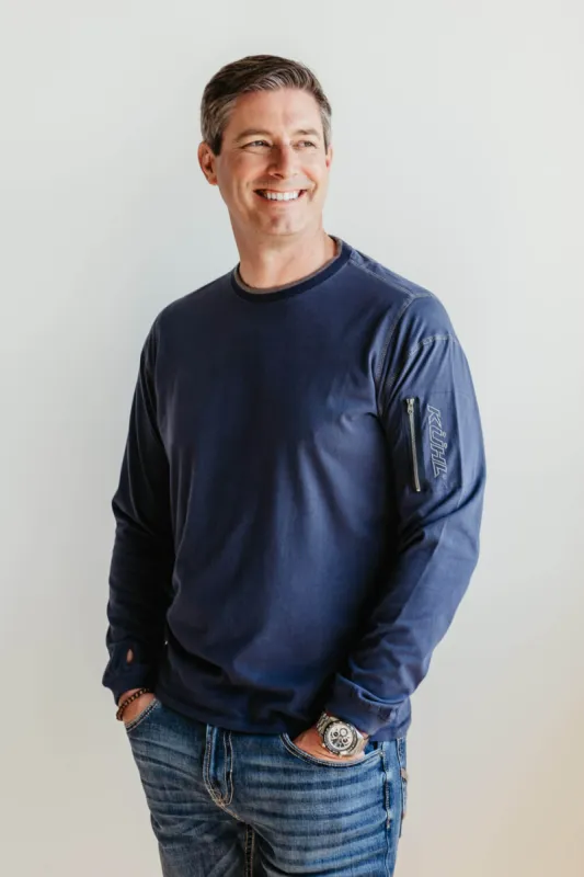 Kuhl Kommando Crew Shirt for Men in Mutiny Blue | 7499-MBL made by Kuhl