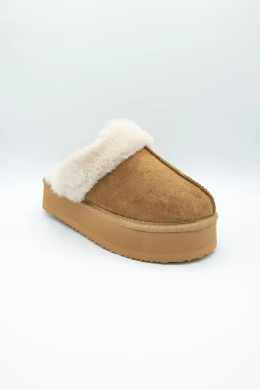 Simply Southern Open Platform Slippers for Women in Brown | PP-0224-SLIPPER-OPNPLTFRM-BRWN sold by Glik’s