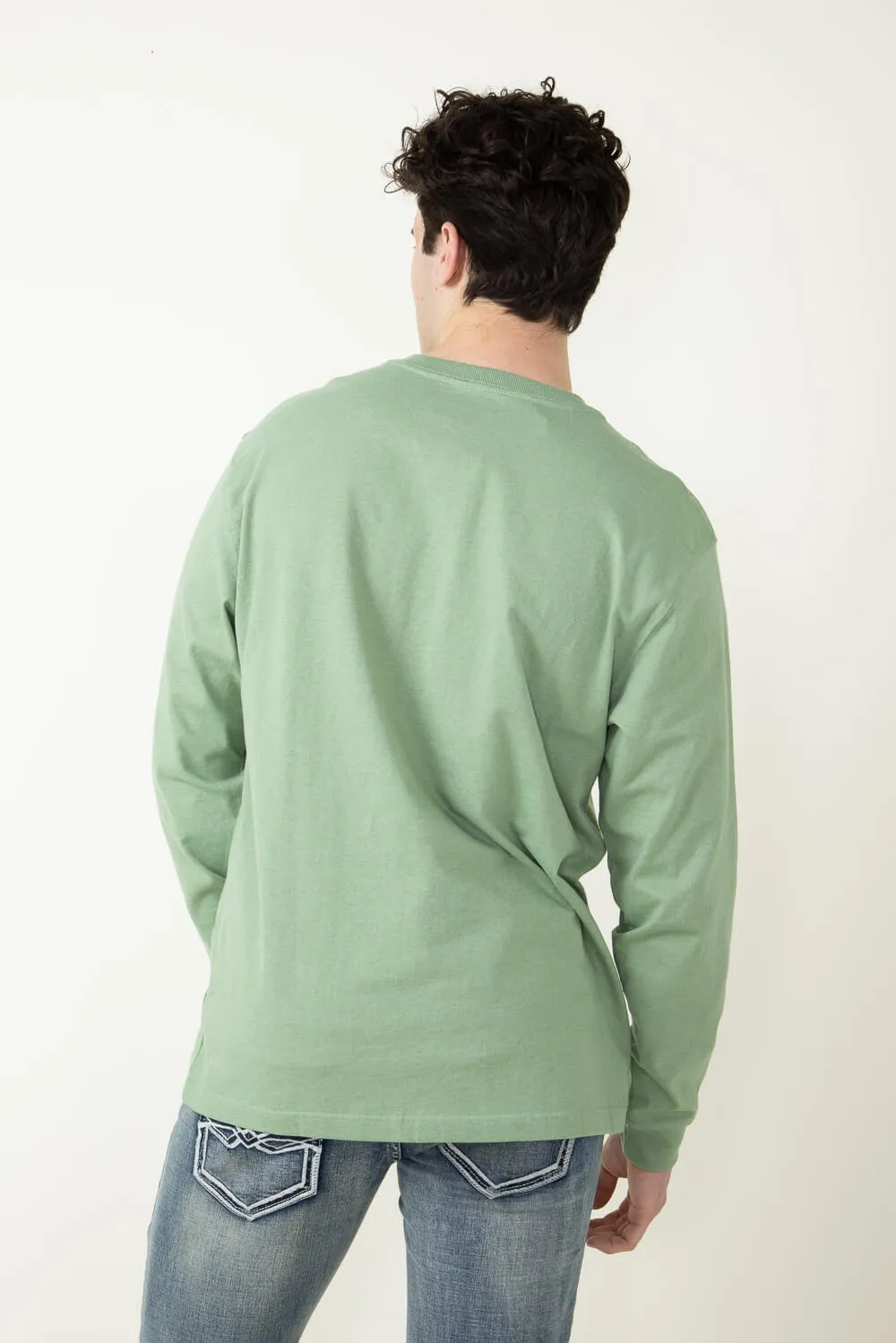 Carhartt Long Sleeve Logo T-Shirt for Men in Green | K231-GF6-LODENFROST/TENDERGREENS sold by Glik’s product image thumbnail 2