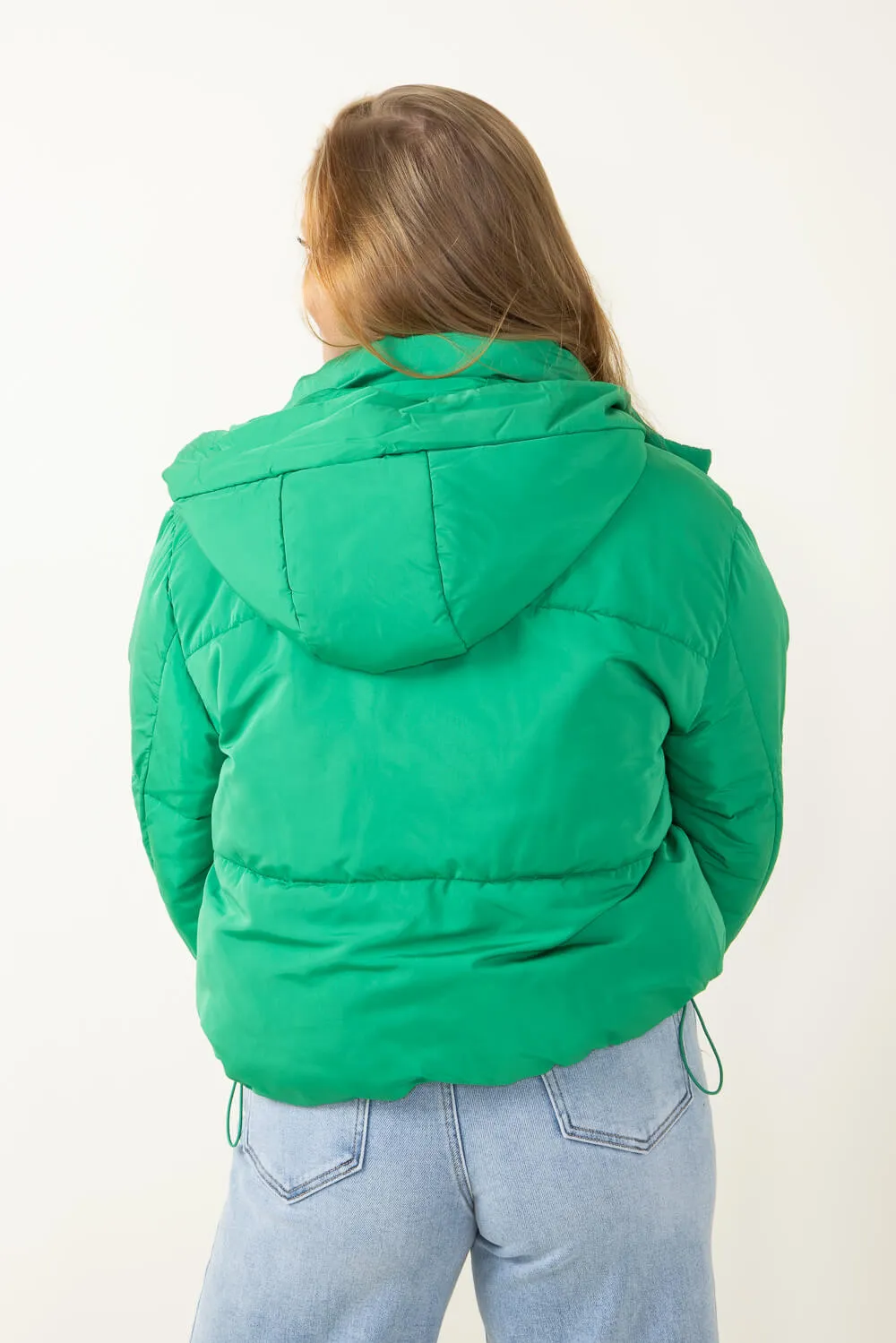 Love Tree Hooded Puffer Coat for Women in Green | 80148JH-GREEN sold by Glik’s product image thumbnail 3